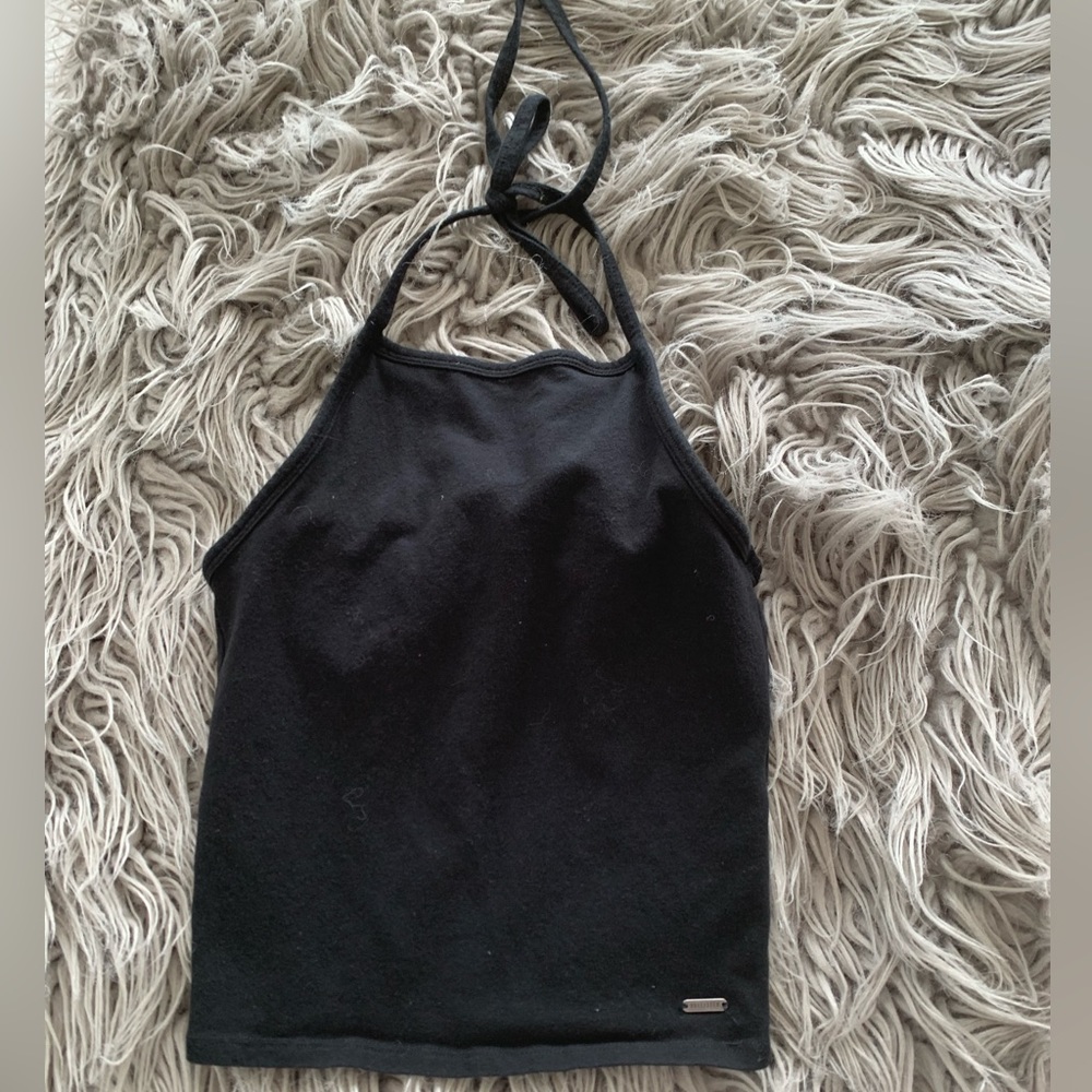 Black Hollister Halter top with Built in Bra